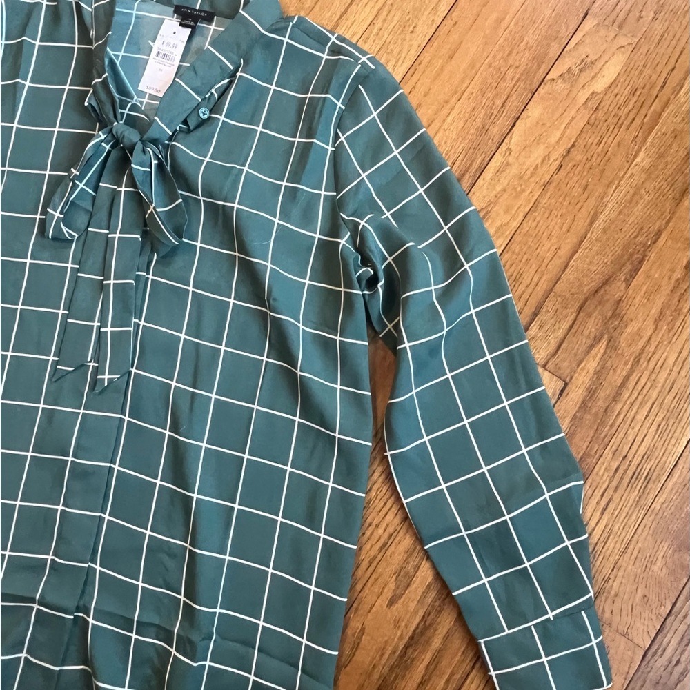 Green Checkered Blouse